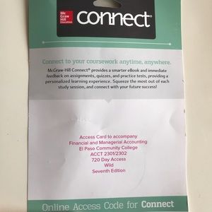 Financial and managerial accounting access code